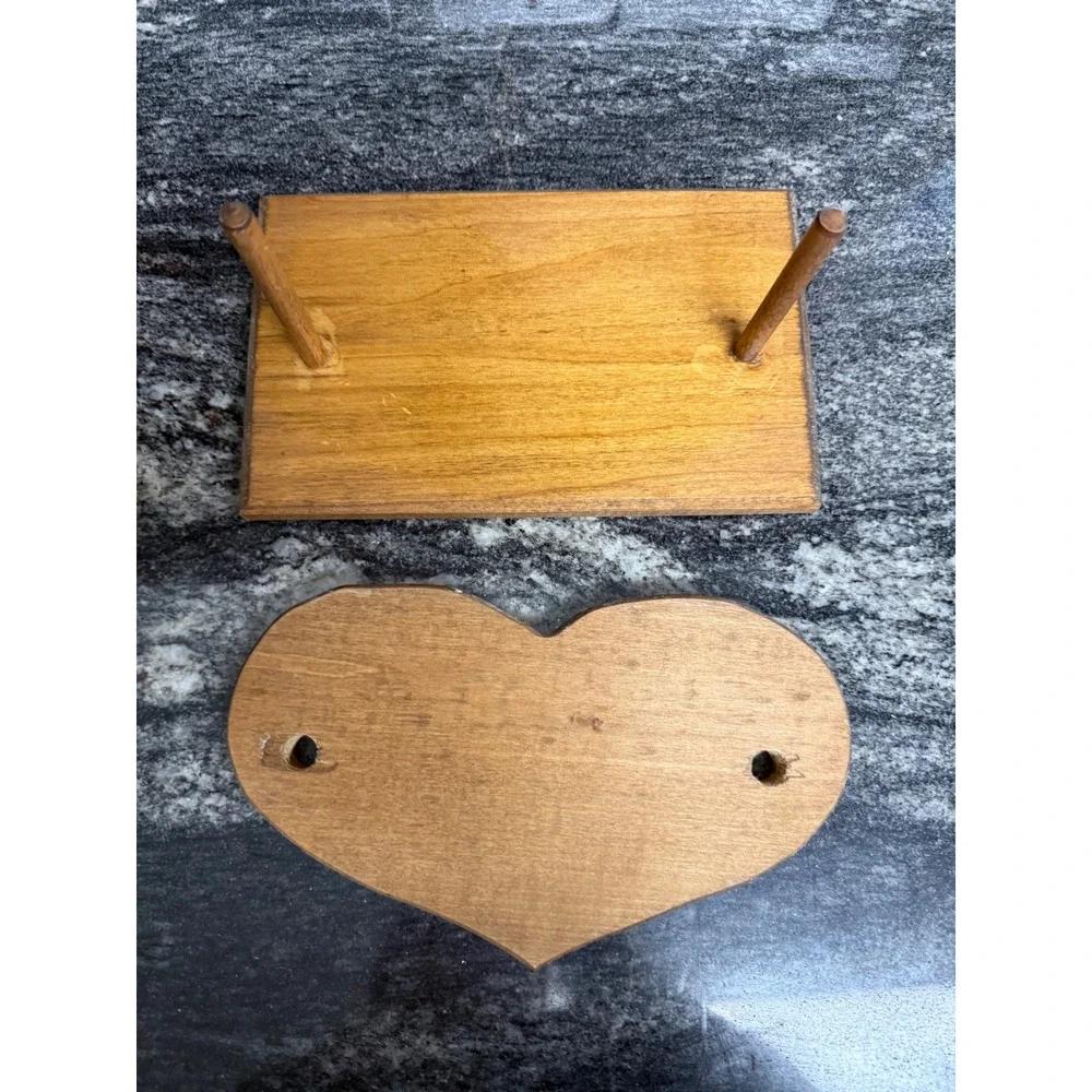 Vintage Wooden Welcome Friends Heart Napkin Holder Farmhouse Decor cottage core